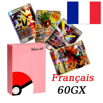 2025 Nova Versão Francesa Cartas Pokémon VMAX V EX GX MEGA Coleção Cartas Batalha Treinador Brinquedos de Natal Infantis Presente