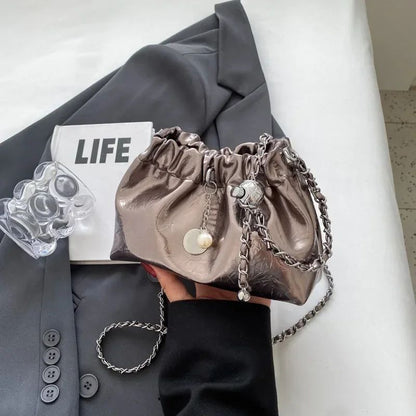 Y2K Millennium Bag Women 2025 New High Sense Shoulder Bags Summer Chain Bag Fashion Bucket Bag Messenger Bags Purses Handbags