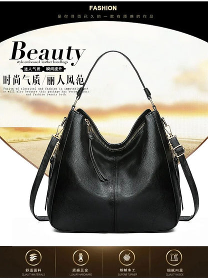 New women's handbag, single shoulder crossbody bag, PU women's tote bag, large capacity women's bag