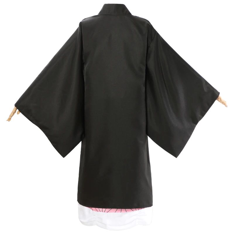 Anime Nezuko Nezuko Cosplay Costume Nezuko Wig Uniform with Props for Adult Kids Halloween Carnival Costumes