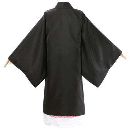 Anime Nezuko Nezuko Cosplay Costume Nezuko Wig Uniform with Props for Adult Kids Halloween Carnival Costumes