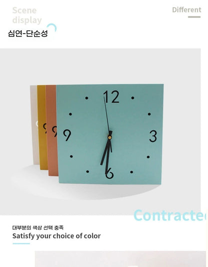 Creative Light Sensor Corner Wall Clock Square Simple Double Sided Wall Clock with Arabic Numeral Scale Analog Silent Wall Clock