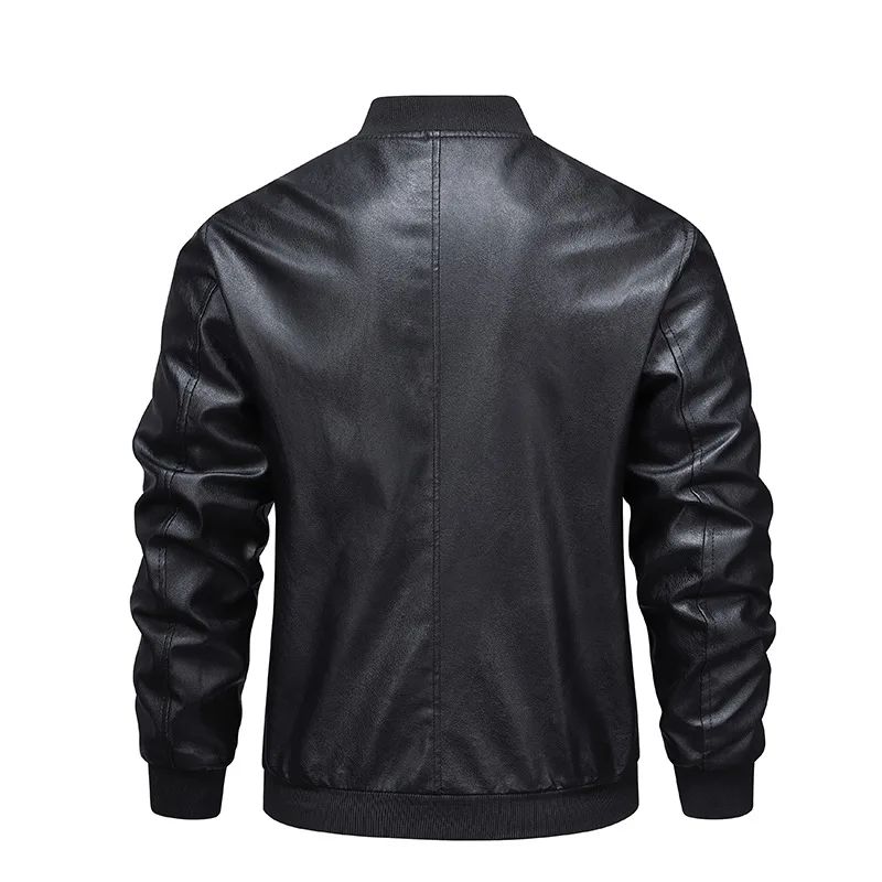 Men's Slim Fit Leather Jacket 2025 New Style Versatile Cool Fashionable PU Leather Coat Casual Streetwear