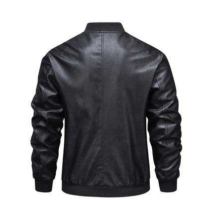 Men's Slim Fit Leather Jacket 2025 New Style Versatile Cool Fashionable PU Leather Coat Casual Streetwear