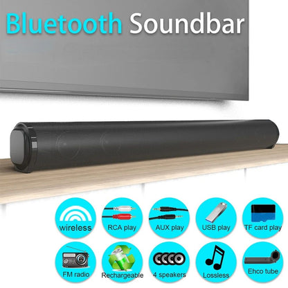 Echo Wall Portable Bluetooth Speaker 3D Stereo Surround Desktop Home TV Computer Outdoor Ultra Power Sound Projector Subwoofer