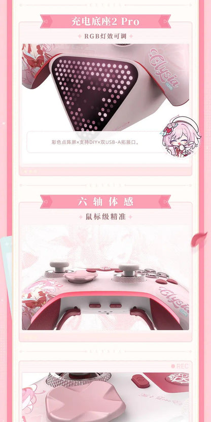 NEW Honkai Impact 3rd Elysia Limited Wireless Controller Flydigi Vader 5 Pro Adjustable Joystick Triggers Dock for PC NS Android