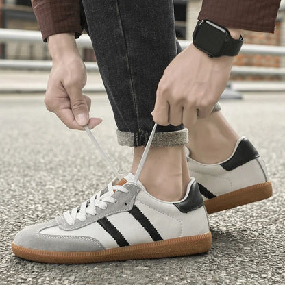 All-match Male Skate Shoes Skateboard Footwea Genuine Leather Sneakers 2025 New Arrival Mens Tenis Masculino Leisure Walk Flats