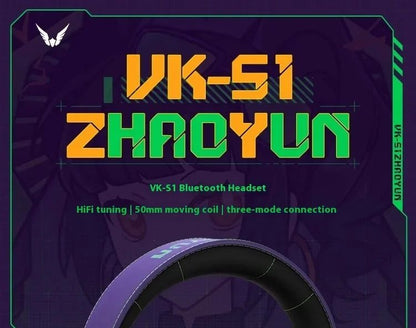 VALKYRIE VK S1 Fones de Ouvido Gamer Sem Fio 3 Modos Bluetooth HiFi Driver Dinâmico de 50mm Grande Baixa Latência Chip Esports Fones de Ouvido Personalizados