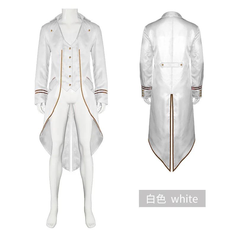 Medieval Retro Red Tailcoat Mens Jacket Coats Swallowtail Dust Cosplay Steam Punk Costume Palace Dress Europe Uniform