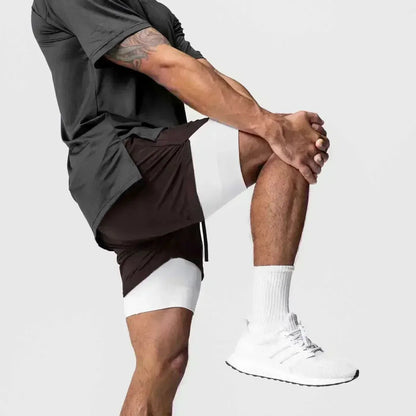 Shorts Masculino Dragon Ball Camada Dupla Son Goku Verão Anime Japonês Falso Duas Peças Esportivo Fitness Secagem Rápida