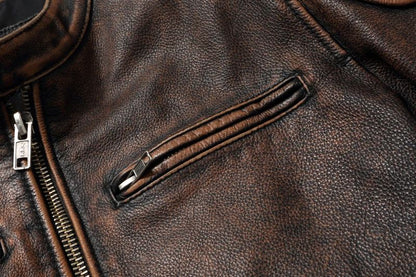 2025 New Leather Jacket Top Layer 100% Cowhide Leather Clothes Men's Stand Collar Motorcycle Clothes  Autumn Winter Plus Size