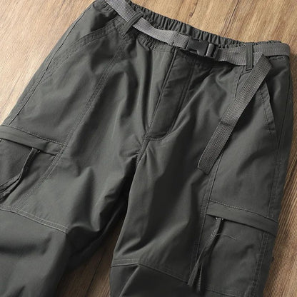 Calças Masculinas de Caminhada ao Ar Livre em Fleece Engrossado Corta-Vento Impermeável Soft Shell Reta Calças de Trabalho Resistentes ao Frio e Quentes