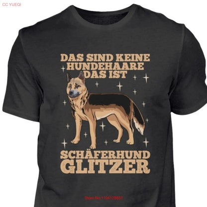 German Shepherd T Shirt Dog Owner Saying This is not hair Glitter Men's vintage Washed Unisex streetwear homme fashion Casual