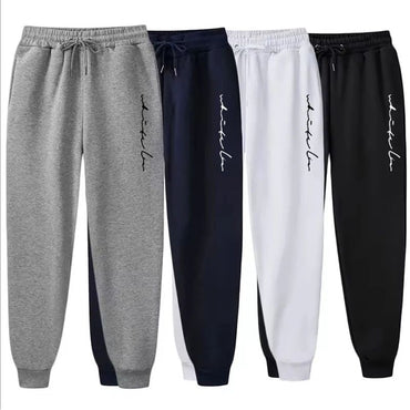 Men Loose Letter Printed Casual Long Pants Men Fashion Drawstring Outdoor Sports Fitness Jogging Sweatpants Fleece Pants