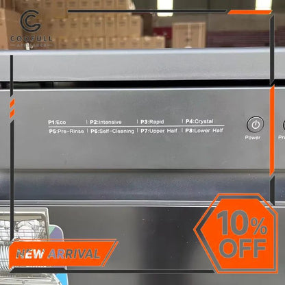 Portable Mini Dishwasher 14 Sets Automatic Desktop Countertop Washing Machine Smart Glass Home Kitchen Appliance Industrial