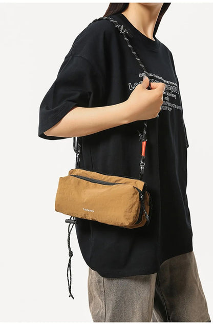 Unisex Camp Messenger Bag Large Capacity Shoulder Bag for Men Women Durable Nylon Hiking Travel Backpack