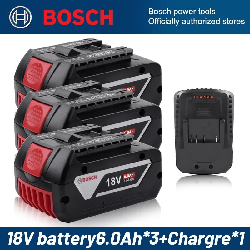 Bateria original 100% Bosch 18V, ferramenta elétrica sem fio, bateria de lítio, BAT609BAT610G BAT618BAT620BAT622GSR18V-LI?18V?6000mAh