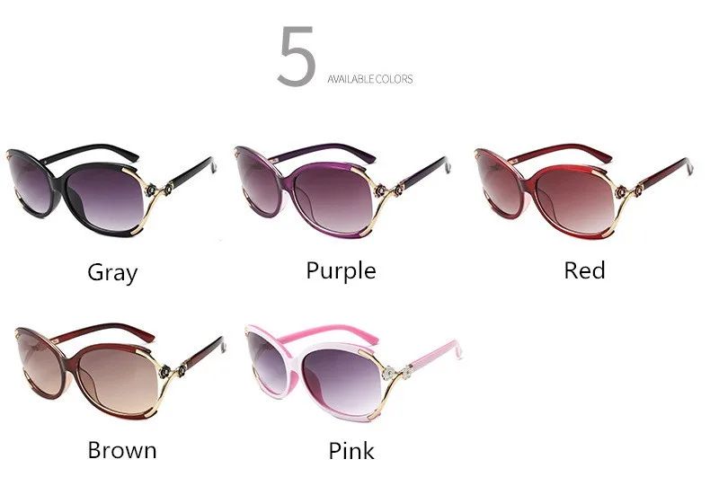 New Classic Vintage Driving Sunglasses for Women Luxurious Fashionable Camellia Hollow-out Women’s Sun Glasses UV400 Protection