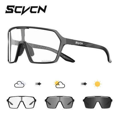 SCVCN Cycling Sunglasses Men Photochromic Glasses Fashion for Women Bike Mountain Road Bicycle Eyewear Cycle Goggles UV400 MTB