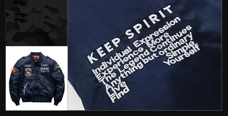 Winter Hip Hop Thick Warm Jacket Men High Quality Military Motorcycle Ma-1 Aviator Pilot Coats Male Baseball Bomber Jacket