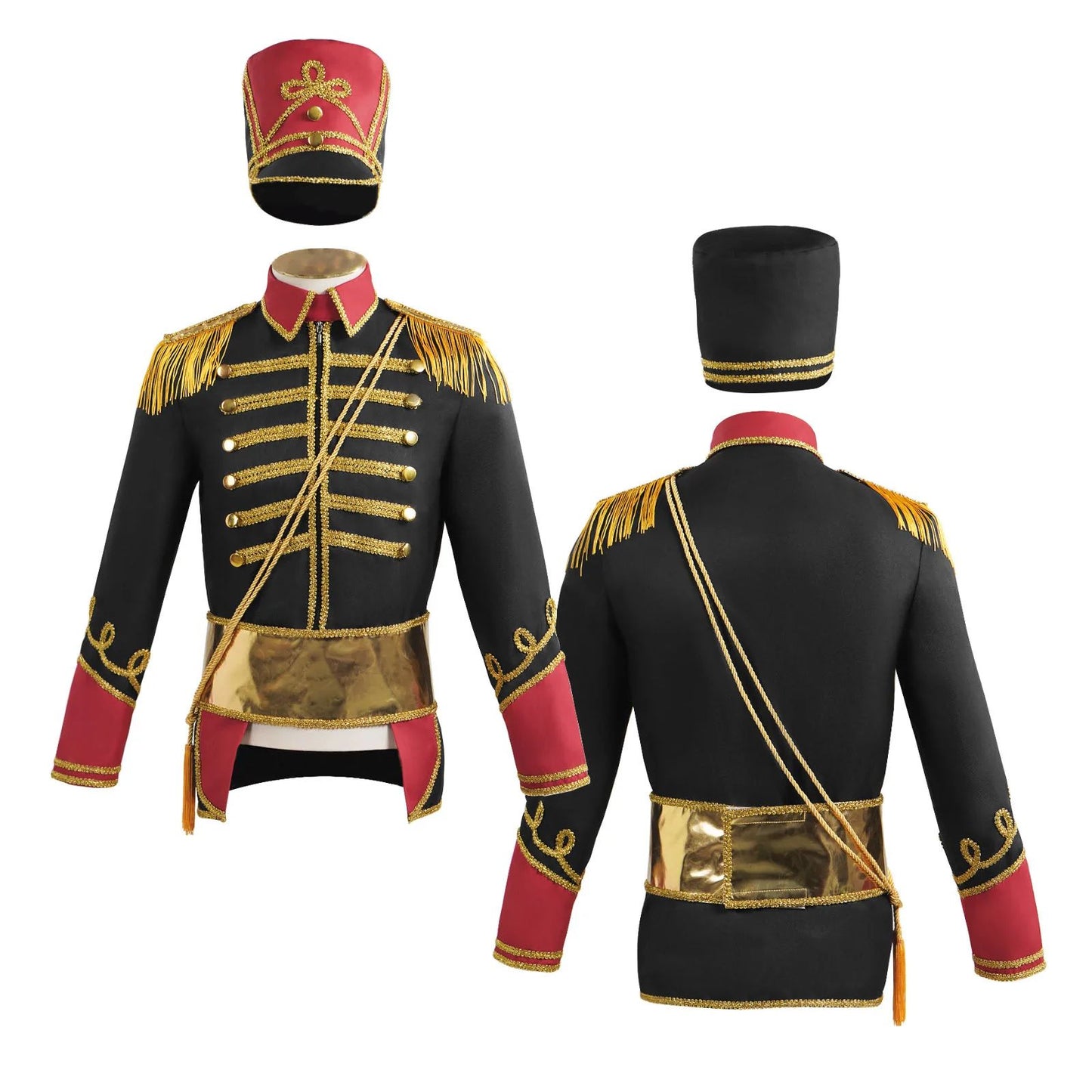 Medieval Royal Military Cosplay Uniform Coat Colonial Tuxedo Halloween Masquerade Court Jacket Adult Men Nutcracker Costumes
