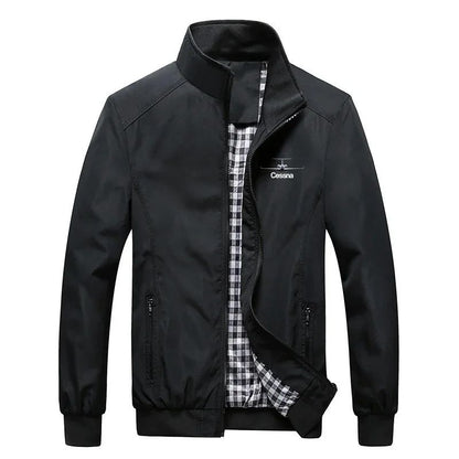 New Man Outdoor Military Spring Autumn Aviation Cessna Pilots Flight Lightweight Windbreakers Plaid Men Jackets Coats