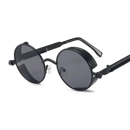 Classic Gothic Steampunk Sunglasses Luxury Brand Designer High Quality Men and Women Retro Round Metal Frame Sunglasses UV400