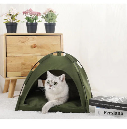 Cama Toca para Pets Removível Sofá Cesta para Gatos de Lona Casa Semiaberta para Gatos Toca Caverna para Cães Cama para Gatos para Decoração de Quarto Suprimentos para Pets