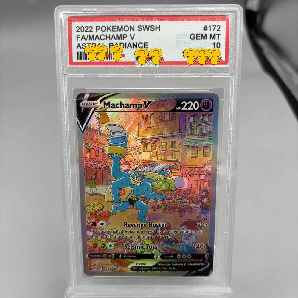 DIY PTCG Rating Card Collection Card 2021 SWSH FA/RAYQUAZA V MEWTWO ex Copy 10Points Rating Card Anime Game Gift
