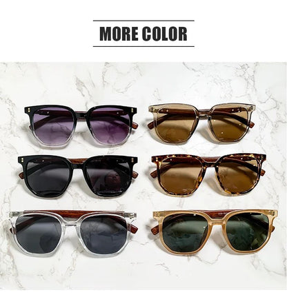 Retro Sunglasses For Men Fashion square Glasses Vintage Sun Glasses Women Luxury Wood Anti-Blu-Ray Lens Eyewear UV400
