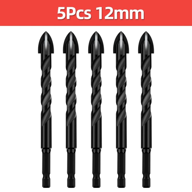 Cross Hex Tile Drill Bit For Glass Concrete Ceramic Tile Hole Opener Tunsten Carbide Hard Alloy Bits Set Tools 3 4 5 6 8 10 12mm
