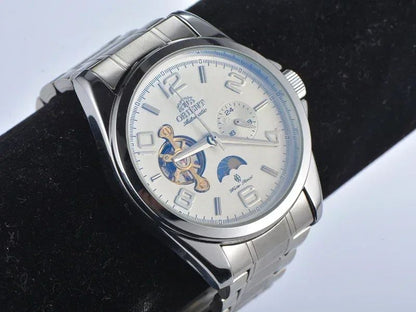 Orient Watches Alta Qualidade AAA Relógio Novo Top Relógio Masculino Luxo Multi-Funções Todo em Aço Automático Mecânico Turbilhão
