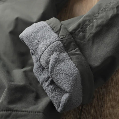 Calças Masculinas de Caminhada ao Ar Livre em Fleece Engrossado Corta-Vento Impermeável Soft Shell Reta Calças de Trabalho Resistentes ao Frio e Quentes
