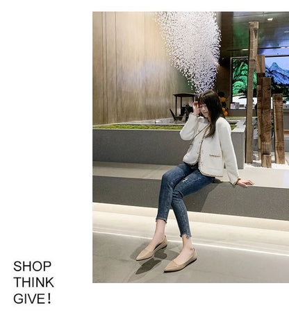 Women Fashion Pointed Toe Slip on Shoes Summer Woman Loafers Comfortable Ladies Yellow Boat Shoes Autumn Flats Zapatos Mujer