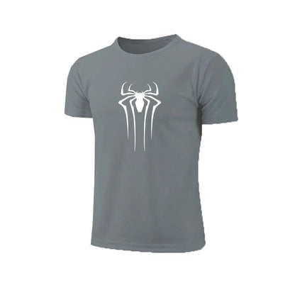 Men's Summer Casual Comfortable Spider print Man T-Shirt Sports Gym Sportswear Quick-Drying Breathable T Shirt