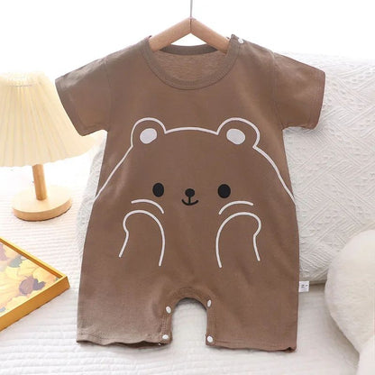 Baby Clothes Bodysuits & One-pieces Newborn Short Rompers Boys Girls Summer Jumpsuit Thin Air Conditioning Loungewear Babies
