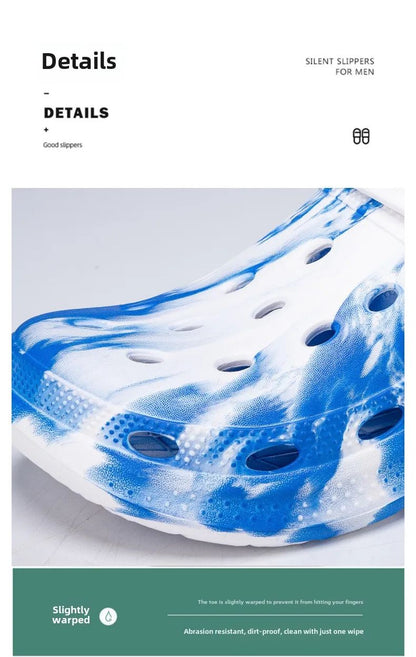 Summer Couple Clog Shoes Fashion Sandals Waterproof Slippers Men Shoes Outdoor Soft Sole Shoes Clogs EVA Beach Home Slipper