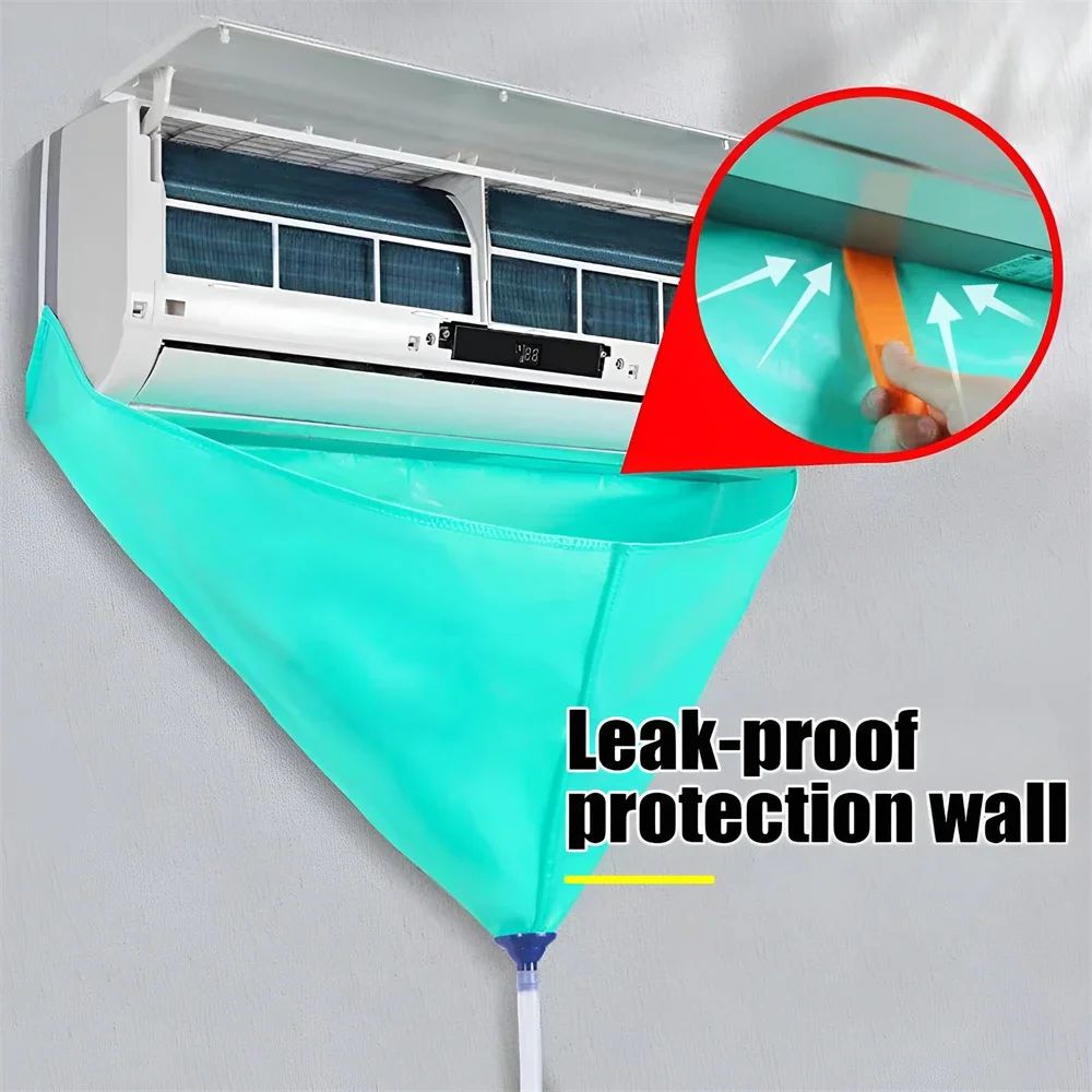 Air Conditioning Cleaning Kit Leak-proof Cover Full Set of Air Conditioner Cleaner with Water Pipe Disassembly-free Clean Tools