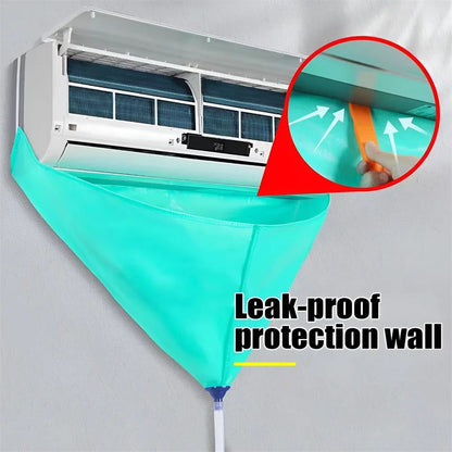 Air Conditioning Cleaning Kit Leak-proof Cover Full Set of Air Conditioner Cleaner with Water Pipe Disassembly-free Clean Tools