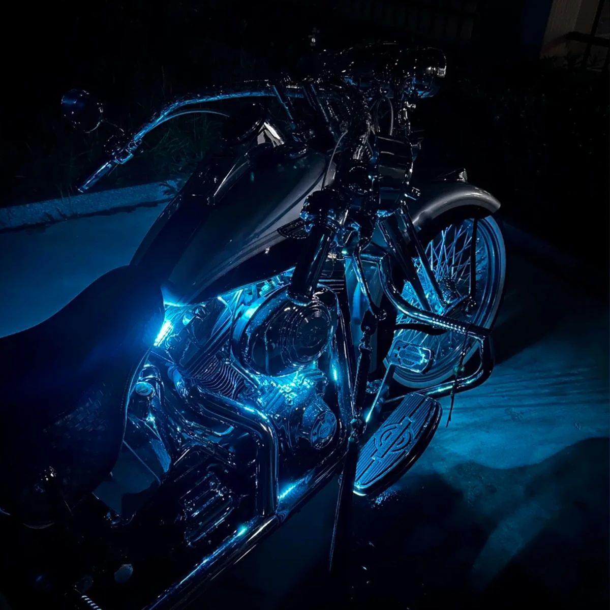 Faixas de Luz Ambiente LED para Moto APP Controle Remoto À Prova D'água Lâmpada Neon RGB Luz de Atmosfera 12V para Decoração de Moto