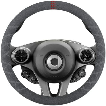 Capas para Volante de Carro Couro Bovino Camurça Capa de Volante Universal 37-38cm Respirável Acessórios para Carro