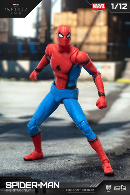 Blokees Original Homem-Aranha Venom Versão HQ 15.5CM 1/12 STARK SUIT Clássico Figura de Ação Montada Coleção Brinquedo Presente