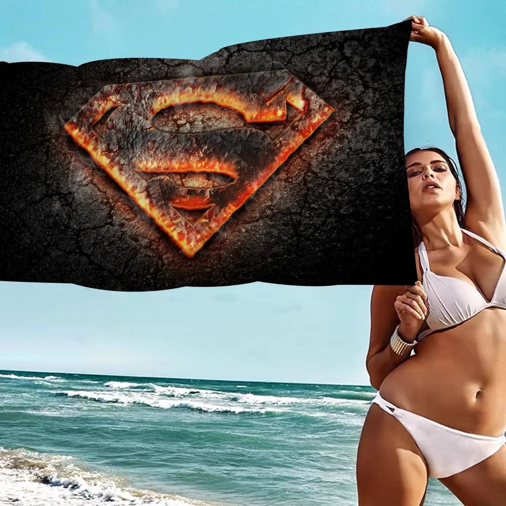 Science Fiction Film S-Superman Microfiber Beach Towel Absorbent Quick Dry Soft Yoga Swimming Resort Mountain Climbing Towel