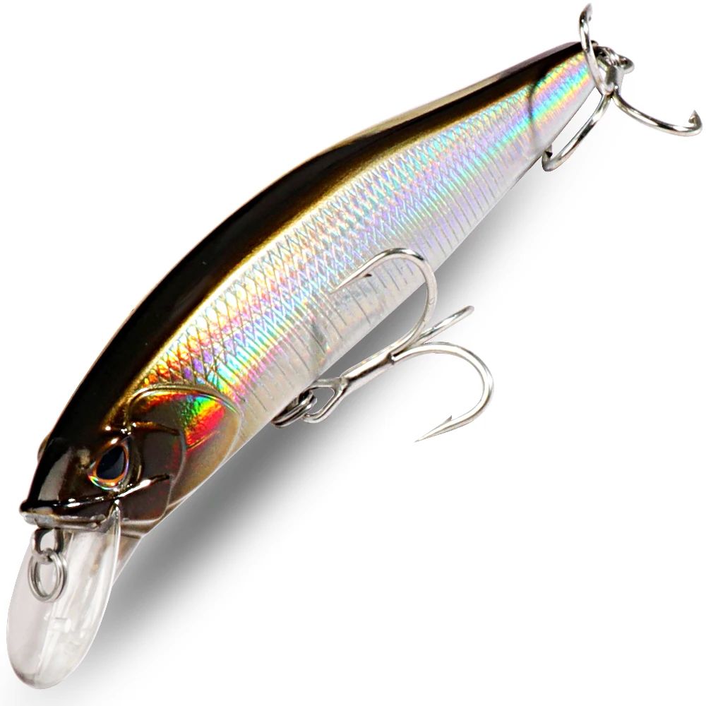 Minnow Afundante 19g Jerkbait Flutuante 15g Isca de Pesca Anzóis Triplos Swimbait Pesca Popper Tackle Wobbler Isca Artificial