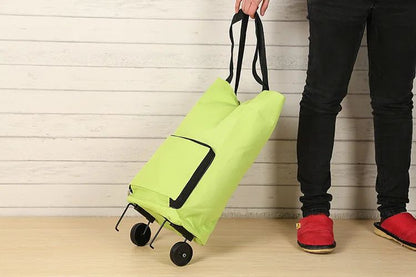 Foldable Square Oxford Cloth Shopping Cart Bag with Wheels Vegetable Buying Car Trolley Bag Durable Market Research Bag