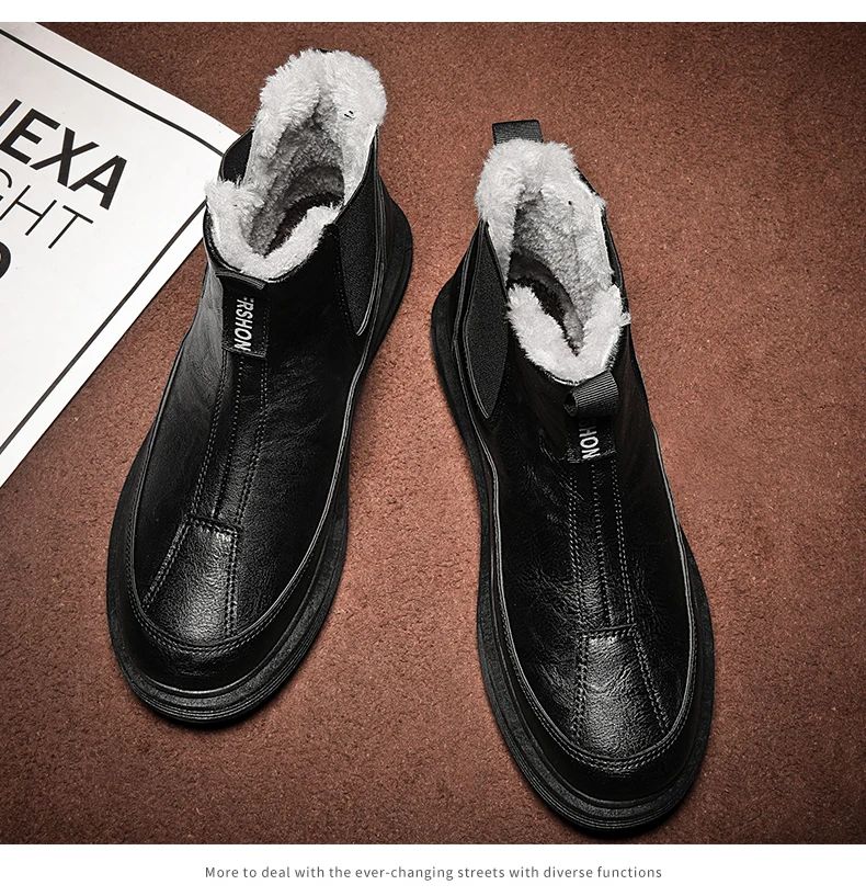 Men's Winter Boots and Cold-proof Boots 2025 Men's Winter High-quality Warm High-top Cotton Shoes Outdoor Thick-soled Snow Boots