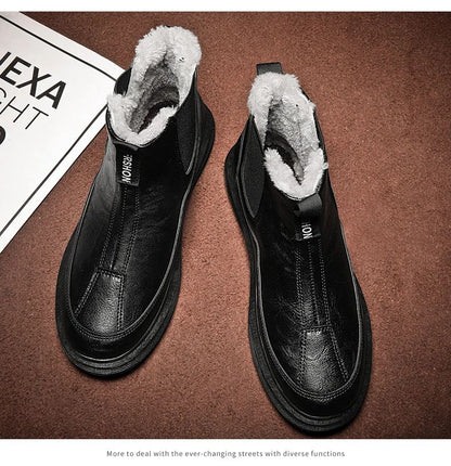 Men's Winter Boots and Cold-proof Boots 2025 Men's Winter High-quality Warm High-top Cotton Shoes Outdoor Thick-soled Snow Boots