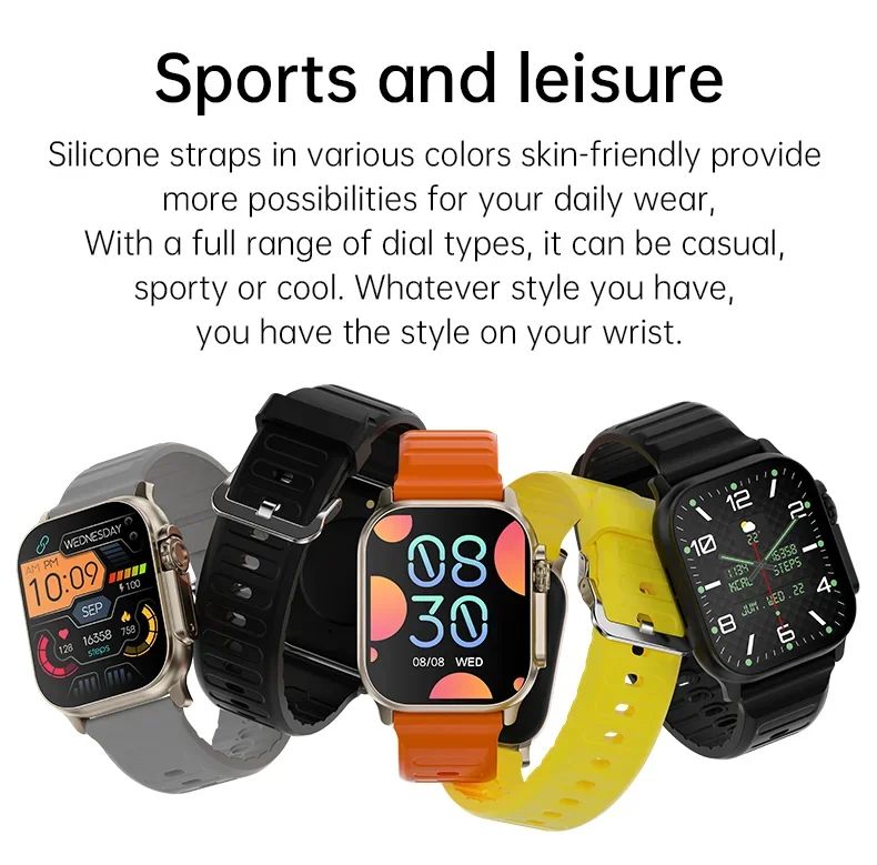 2025 Original T900 Ultra 2 Smart Watch 49mm Masculino Feminino Chamada Bluetooth Música Jogo Carregamento Sem Fio NFC Smartwatch Para Android IOS