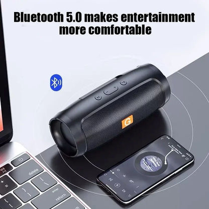 Caixa de som Bluetooth JBJ007, subwoofer, alto-falante estéreo portátil pequeno para ambientes externos, alto-falante sem fio Bluetooth inteligente para casa