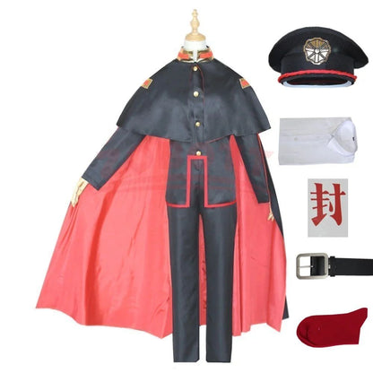 Anime Hanako Cosplay Costume Hanako Uniform Hat Cloak Toilet-bound Hanako-kun Cosplay Halloween Party Outfits